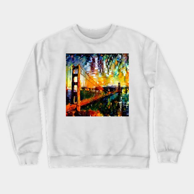 golden gate bridge view point Crewneck Sweatshirt by Thepurplepig